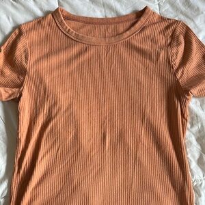 Ribbed Orange Women's Top